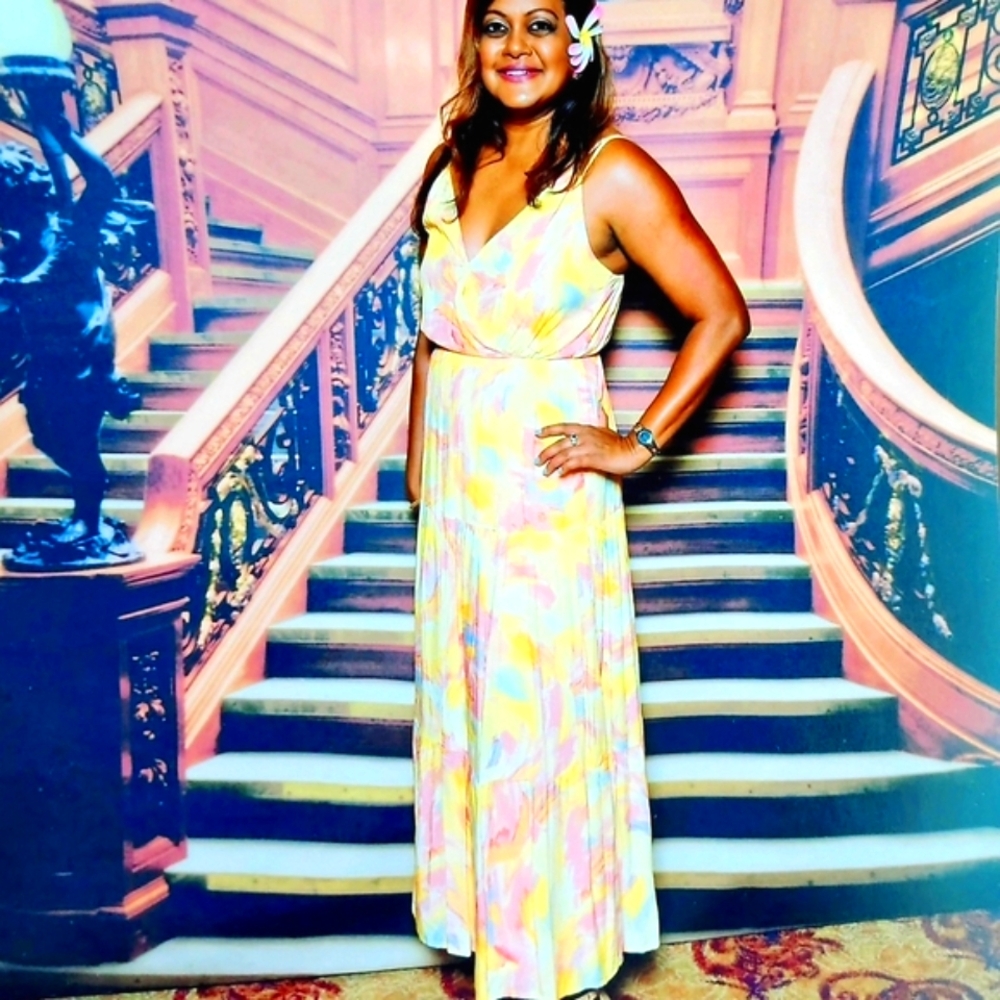 Adelyn Rae Pastel Maxi Dress